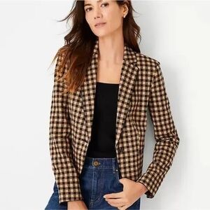 Ann Taylor Gingham Newbury Blazer, sz 4